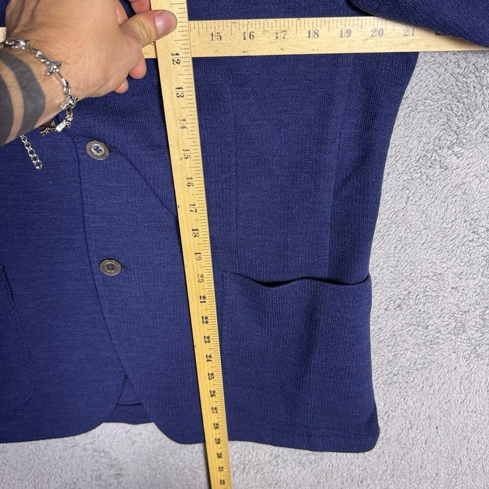 St. Croix Sport Coat Unstructured Mens IT 54 Italy Knit Virgin Wool Blazer
